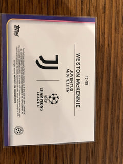 Topps Weston McKennie Trophy Chasers TC 19 UEFA Champions League Juventus2