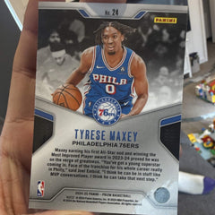 Panini Prizm 2024 25 Dominance Tyrese Maxey Insert No. 24 76ers Card1