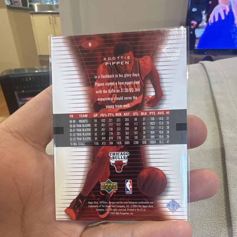 Upper Deck UD Glass Scottie Pippen Chicago Bulls 2004 Insert #51