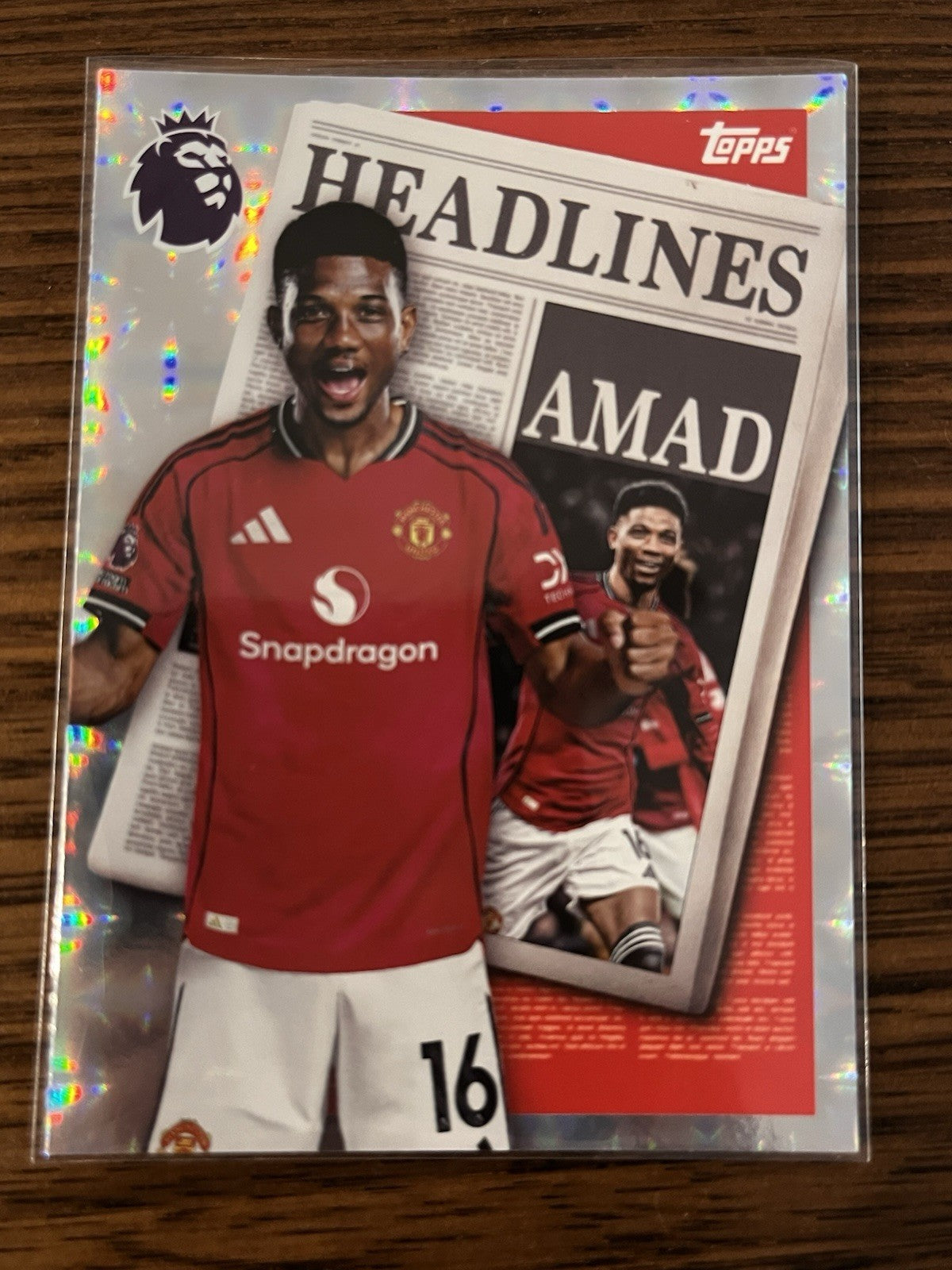 Amad Parallel Insert Topps Premier League Headlines 2025/26 #448 Man Utd1
