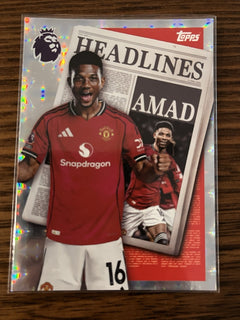 Amad Parallel Insert Topps Premier League Headlines 2025/26 #448 Man Utd1