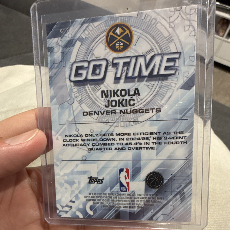 Topps Nikola Jokić GO TIME Insert GT-9 Topps Chrome Denver Nuggets 2024-251