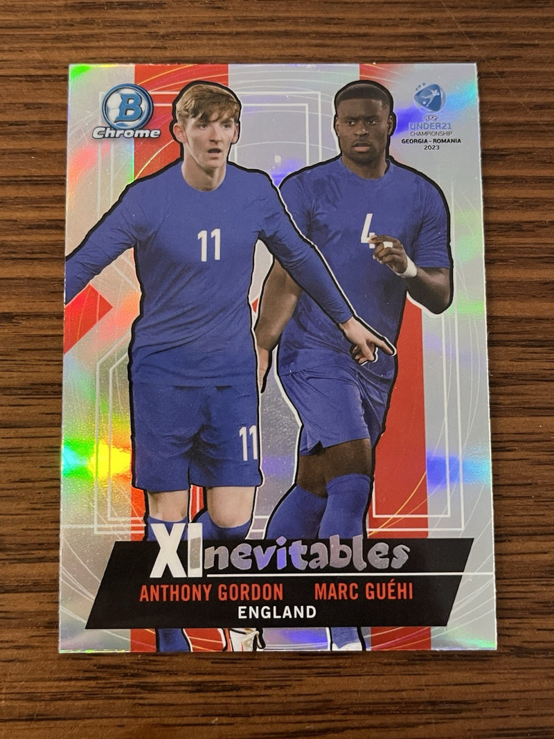Topps Bowman Chrome UEFA U21 XInevitables XI 17 Gordon, Guéhi England1