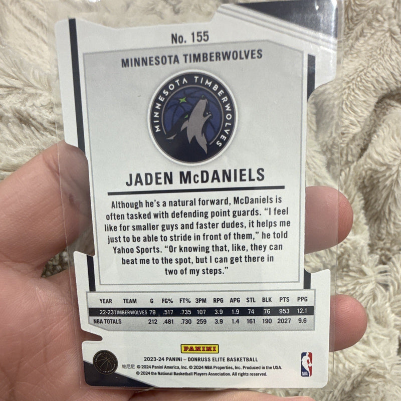 Panini Donruss Elite 2023 24 Jaden McDaniels Parallel #155 67/97 Timberwolves1