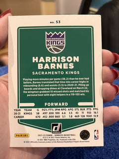 Panini Donruss Basketball 2021 22 Harrison Barnes Sacramento Kings #53 Parallel2
