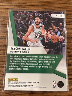 Panini Jayson Tatum Base 2021 22 Chronicles Threads Basketball No. 96 Celtics2