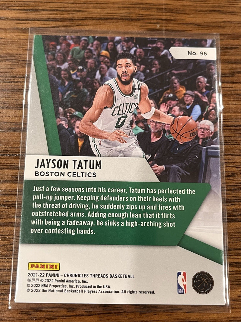 Panini Jayson Tatum Base 2021 22 Chronicles Threads Basketball No. 96 Celtics2