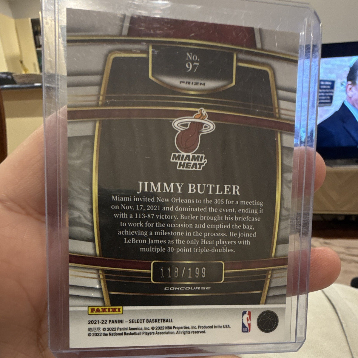 2021 22 Panini Select Jimmy Butler Miami Heat Prizm Concourse 97 118/1991