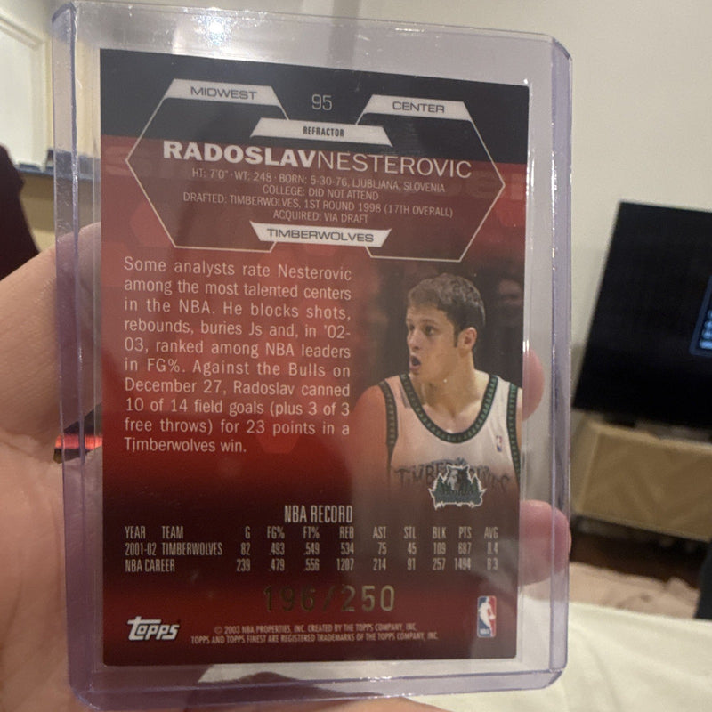 Topps Radoslav Nesterovic Int'l Center of Attention Finest Refractor 196/2501