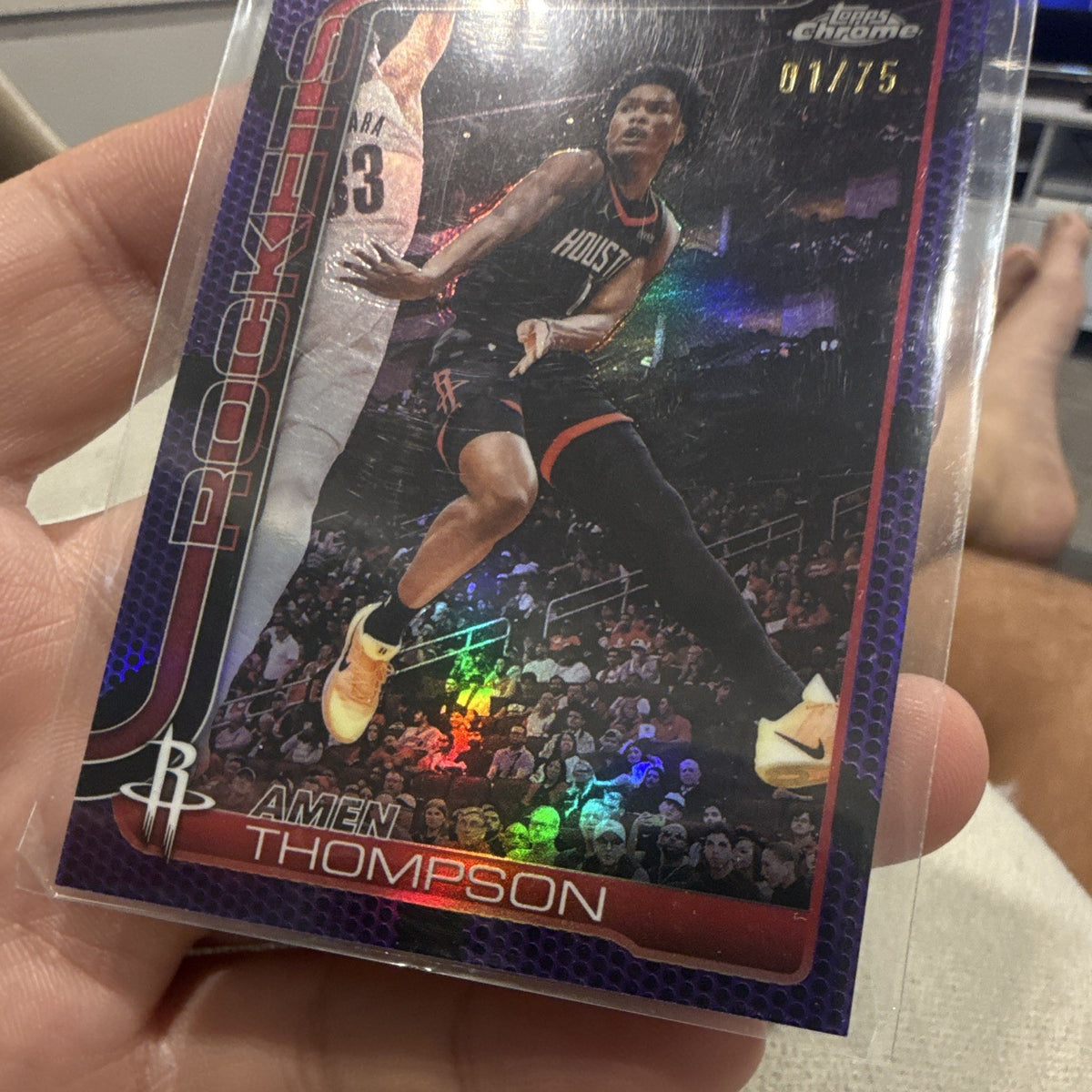 Topps Chrome Amen Thompson 2024 25 Rookie Houston Rockets #44 01/753