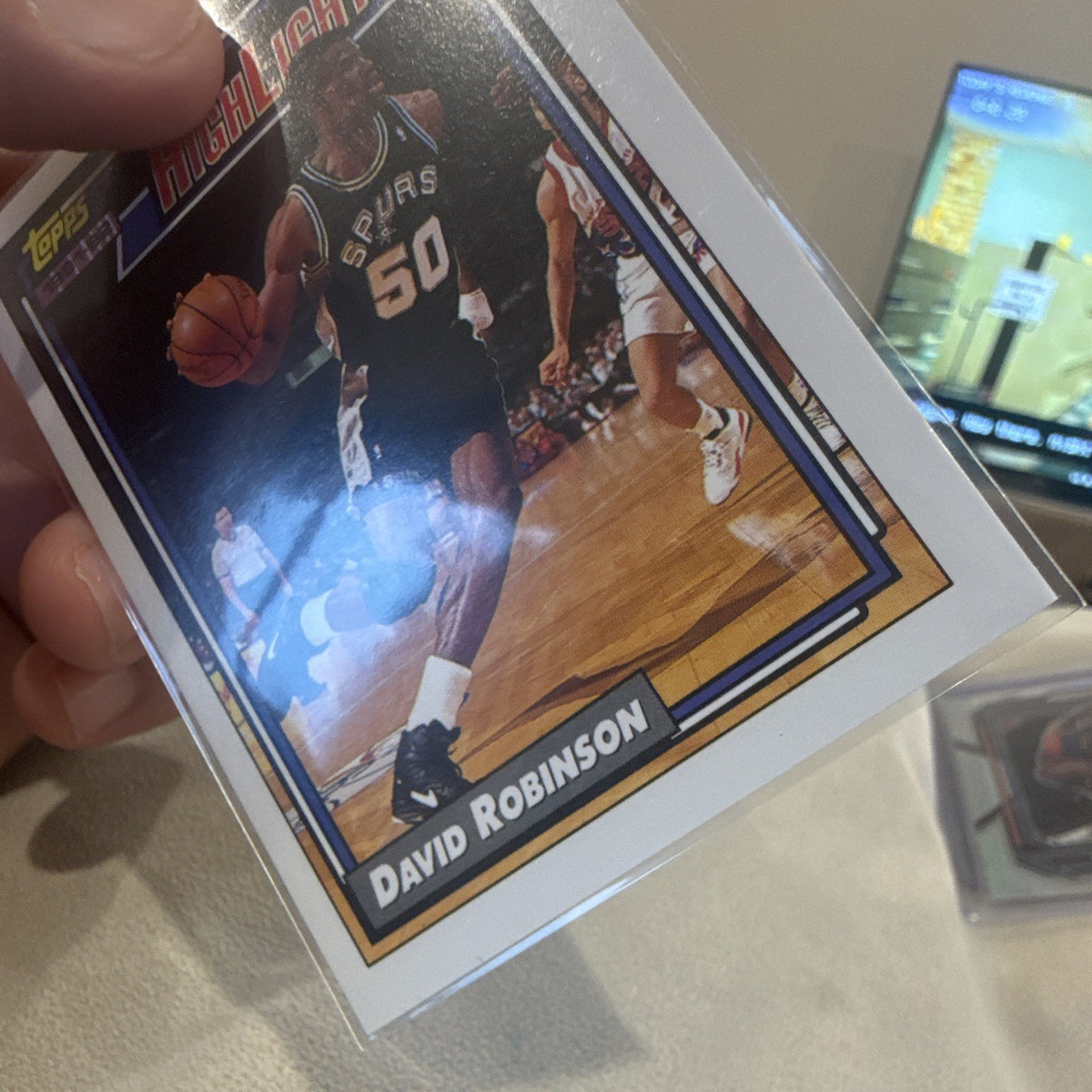 Topps 1991 92 Highlight #4 David Robinson San Antonio Spurs Insert2