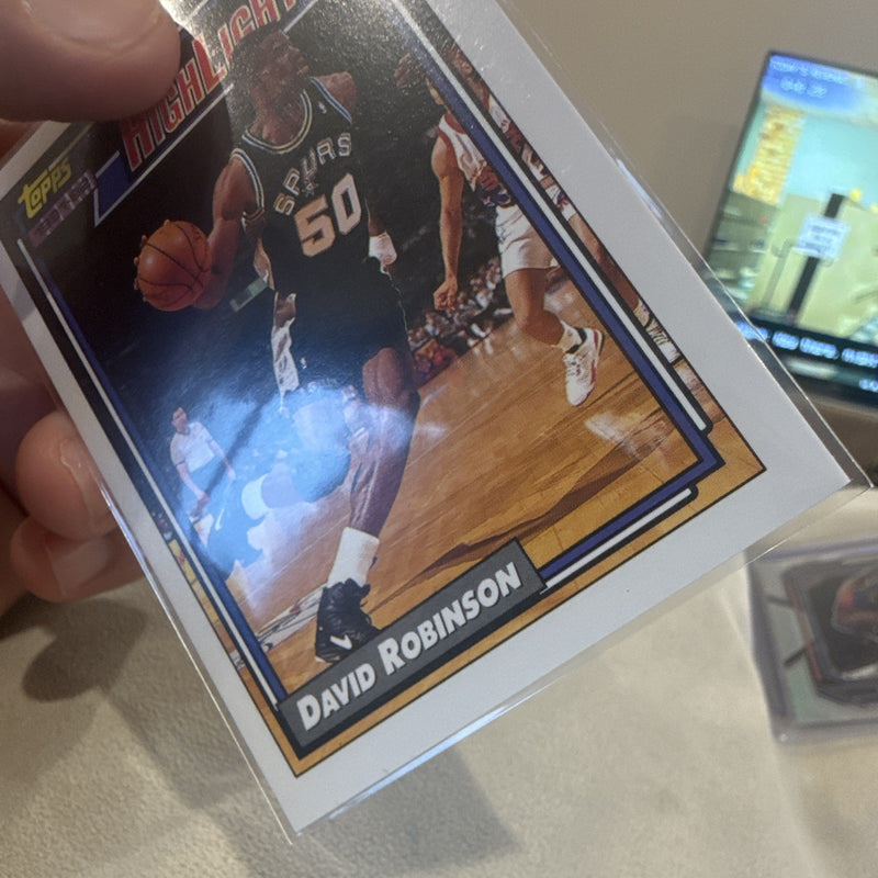 Topps 1991 92 Highlight #4 David Robinson San Antonio Spurs Insert2