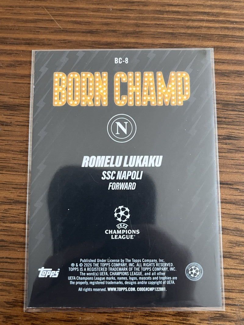 Topps UEFA Champions League Born Champ Insert BC 8 Romelu Lukaku SSC Napoli2