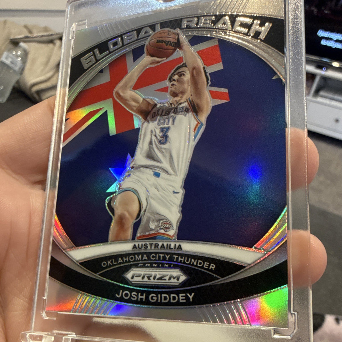 Panini Prizm 2023 24 Josh Giddey Global Reach Insert No. 10 OKC Thunder2