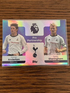 Topps Premier League Pro Partnership Insert Anderton Sheringham Tottenham 3771