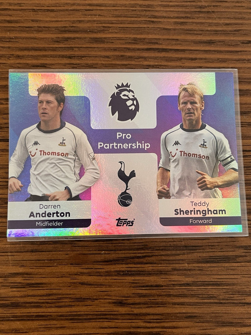Topps Premier League Pro Partnership Insert Anderton Sheringham Tottenham 3771