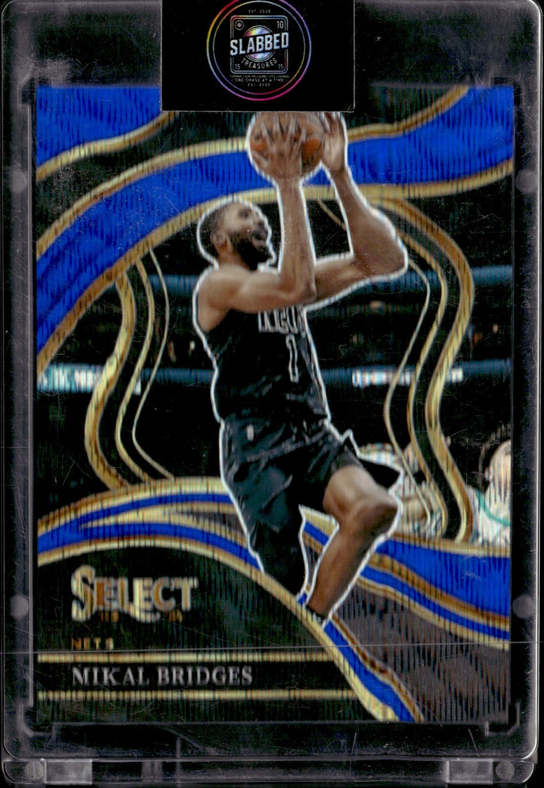 Mikal Bridges Blue Wave Prizms 29/75 Panini Select   34 NM0