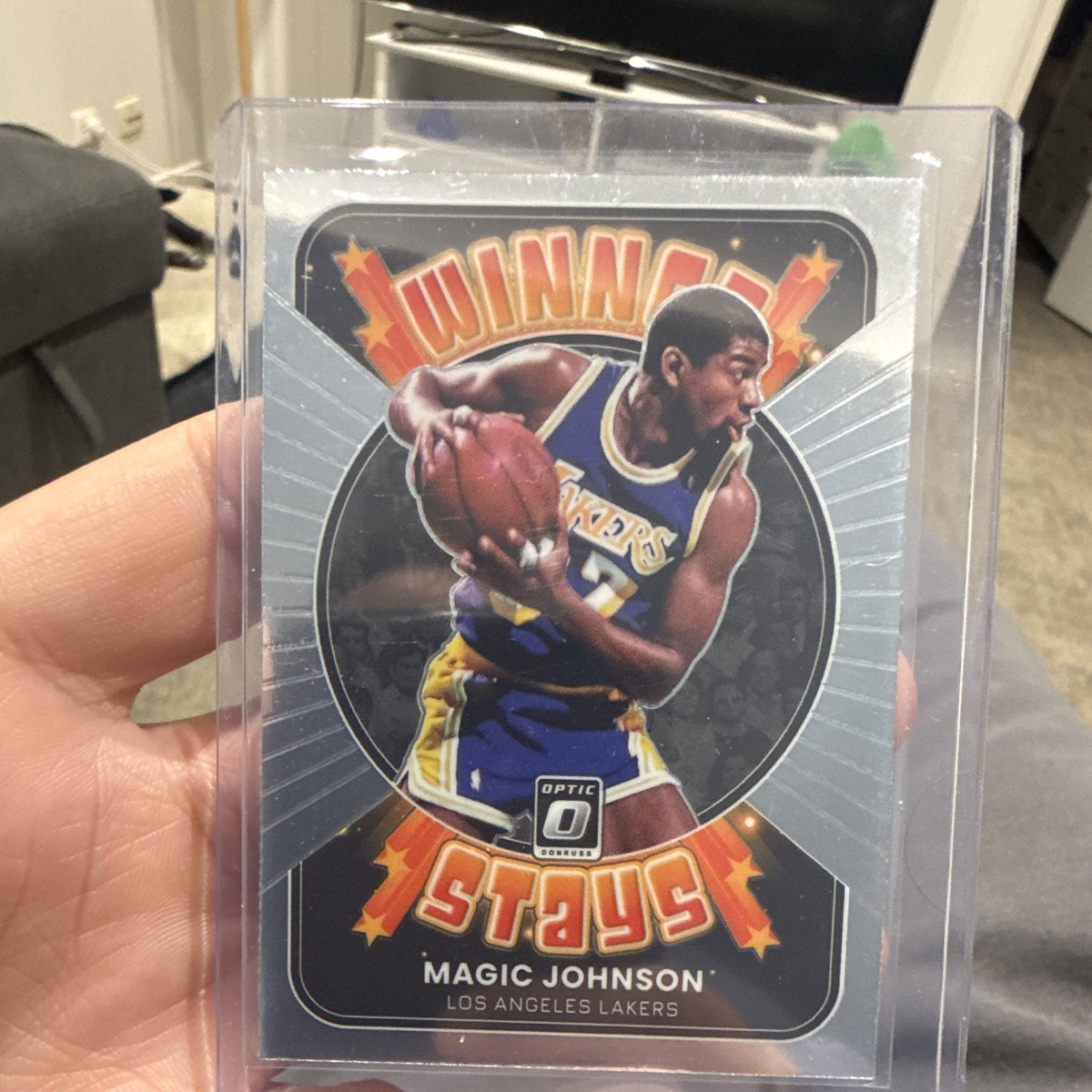 Panini Donruss Optic Magic Johnson Winner Stays Insert No. 16 Lakers0