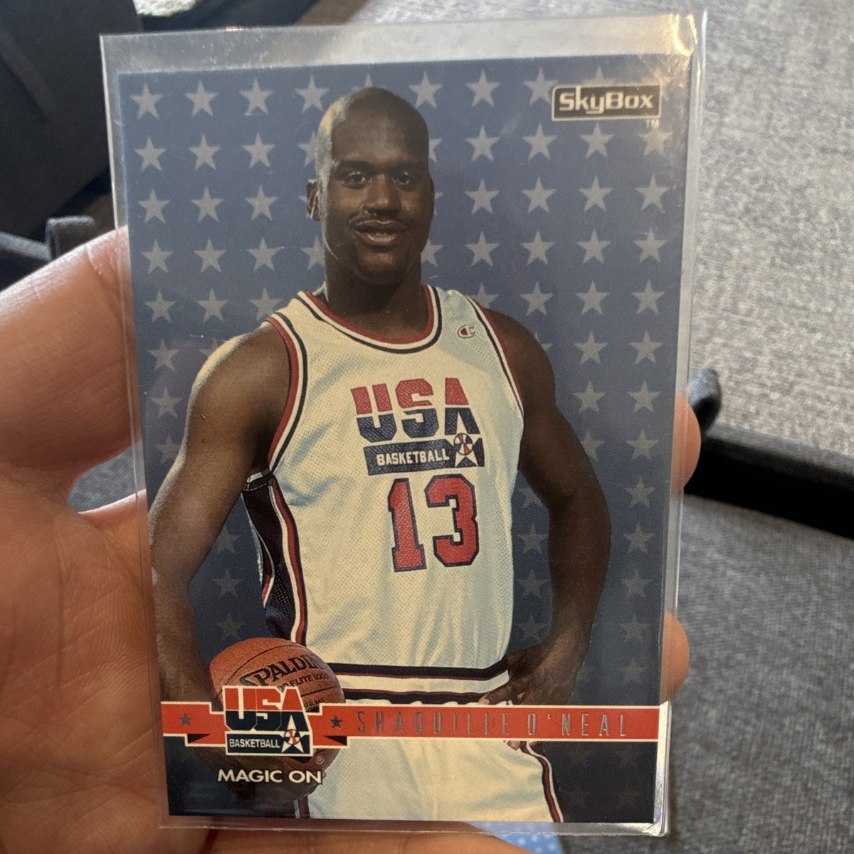 SkyBox Magic On 1994 USA Basketball Shaquille O'Neal #72 Insert Card0