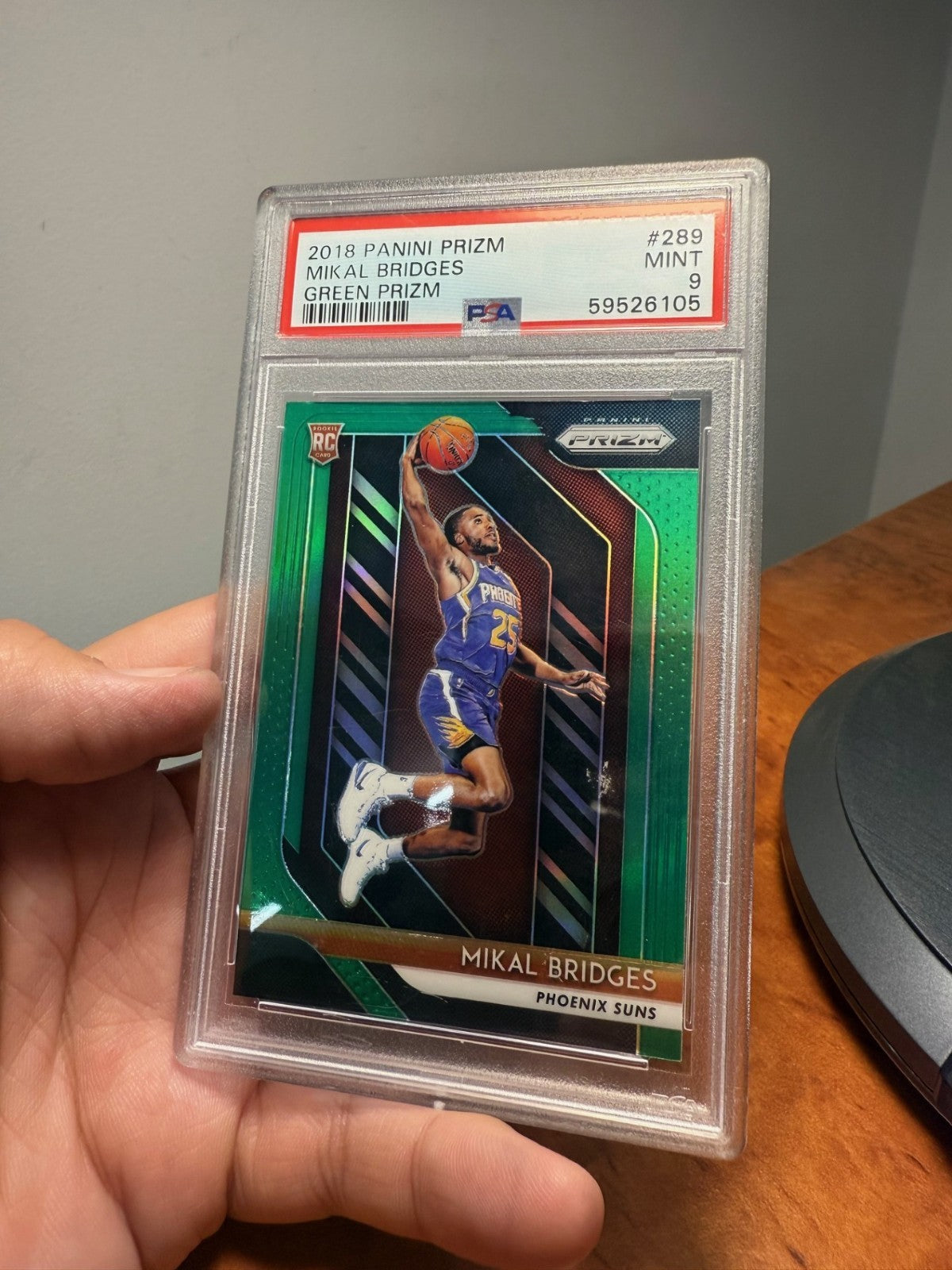 2018 Panini Mikal Bridges Green Prizm3
