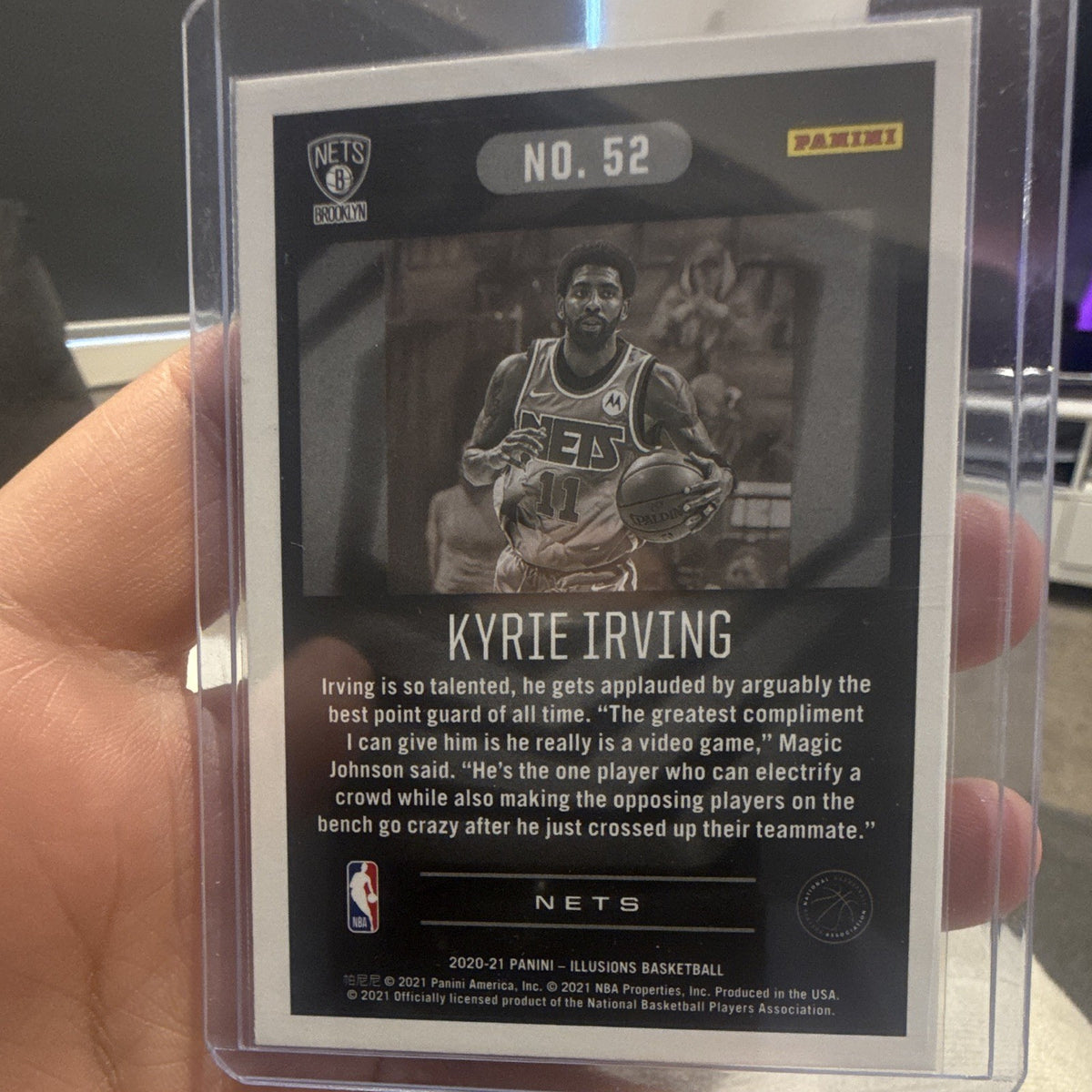 Panini 2020 21 Illusions Kyrie Irving Brooklyn Nets #52 Parallel/Variety1