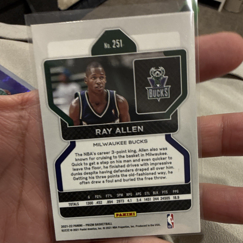 Panini Prizm 2021 22 Basketball Ray Allen Base Set Milwaukee Bucks #2511