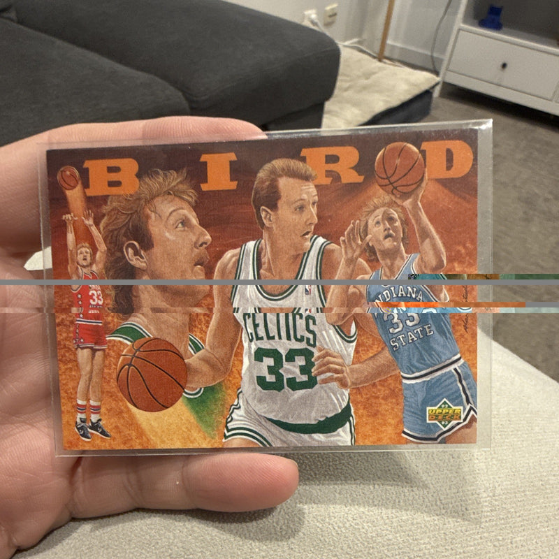 Upper Deck Larry Bird Checklist Insert 27 of 27 Boston Celtics 1993 NBA0