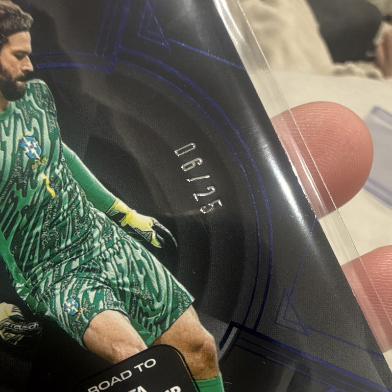 Panini Noir Road to FIFA World Cup 26 Alisson Becker #69 06/25 Brazil3