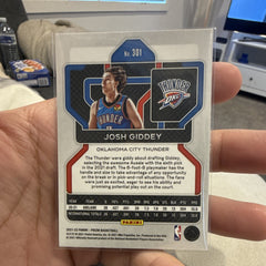 Panini 2021 22 Prizm Josh Giddey Rookie RC #301 Oklahoma City Thunder2