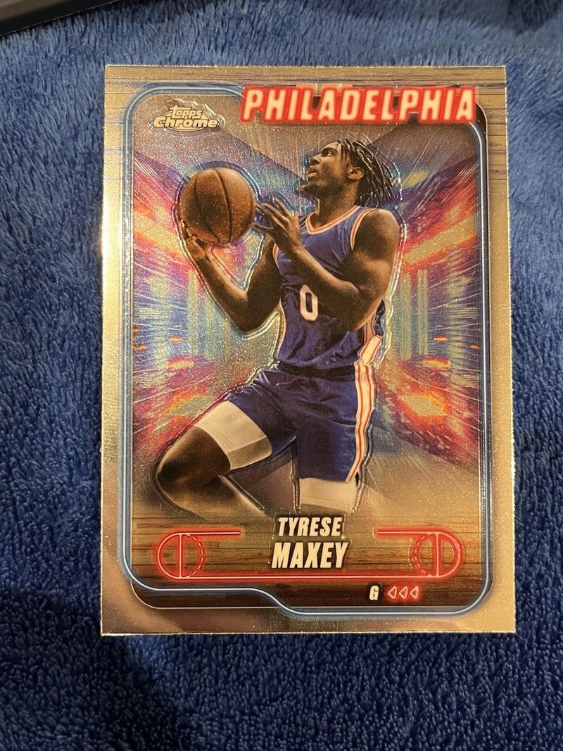 Topps Chrome Tyrese Maxey Philadelphia 76ers #40 2023 24 Hologram NBA1