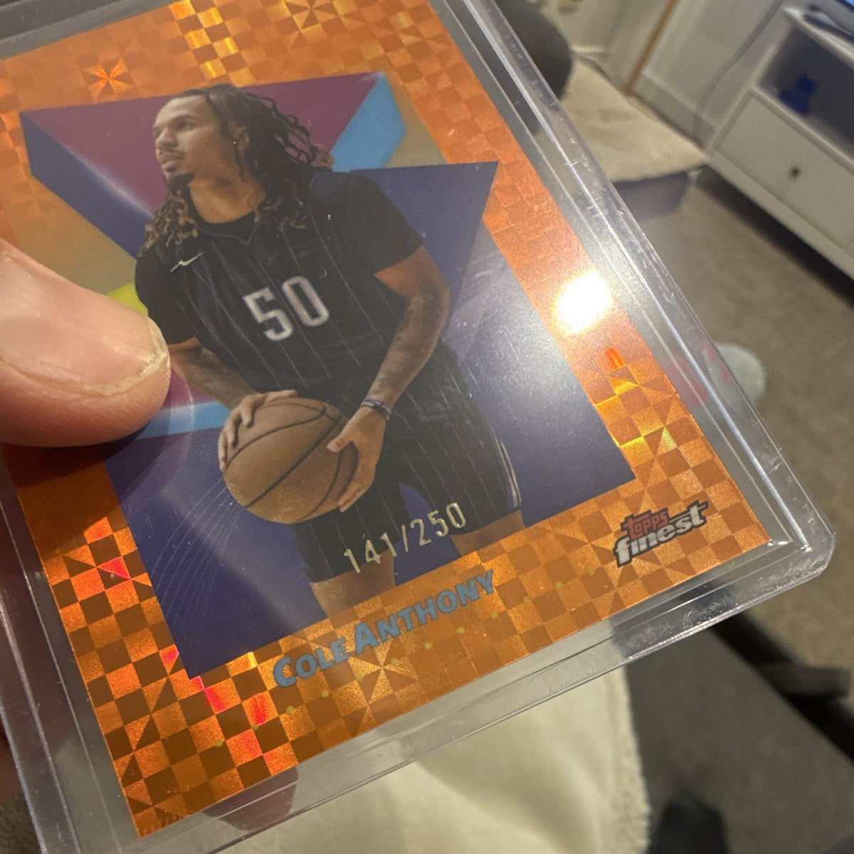 Cole Anthony Topps Finest Orange #72 141/250 23 24 Basketball2