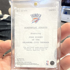 Panini Noir Screenplay Jerseys Josh Giddey OKC Thunder SJ GID 99/99 Bookend!2