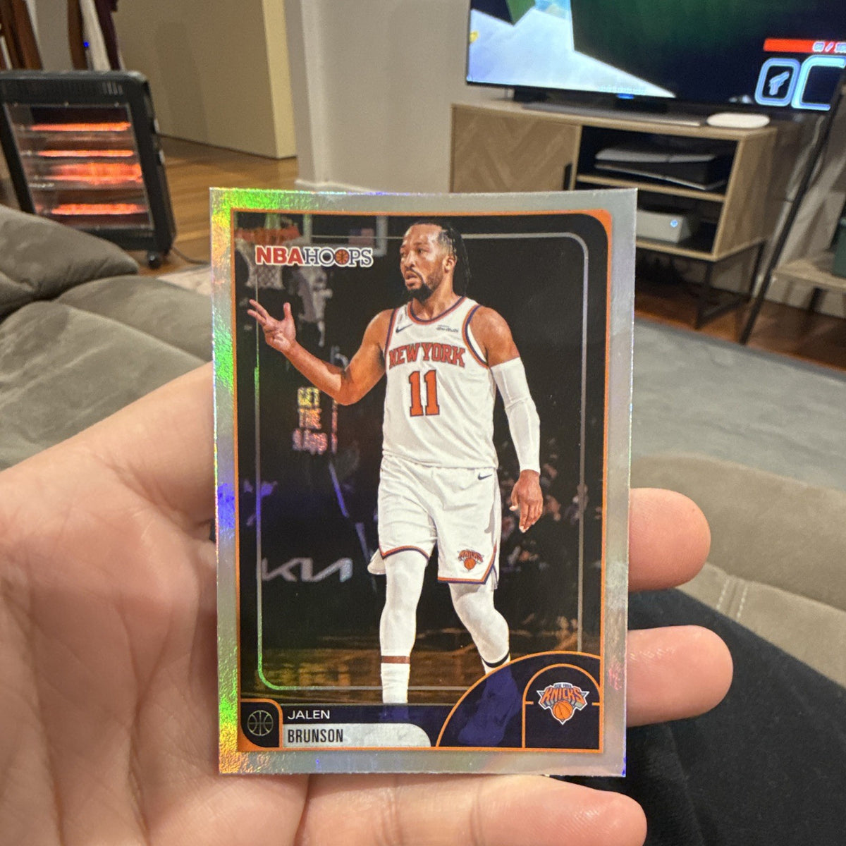 NBA Hoops Jalen Brunson NY Knicks #190 Hologram Basketball Card 24 25 (2026)0