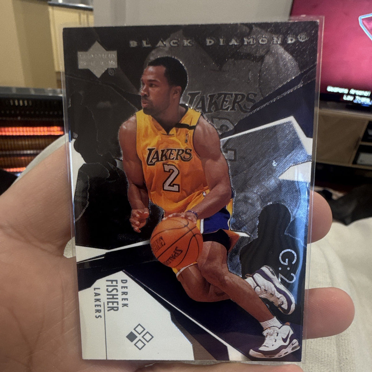 Upper Deck Black Diamond Derek Fisher 2003 #69 Los Angeles Lakers NBA Card0