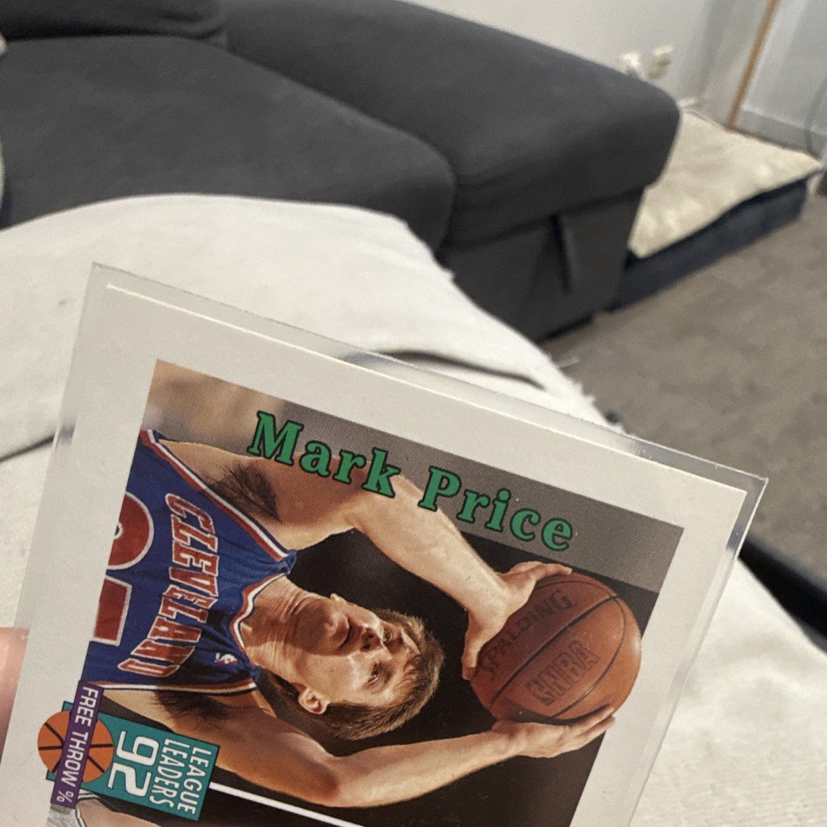 SkyBox NBA Hoops 1992 League Leaders 92 Free Throw % #322 Price Bird Insert3
