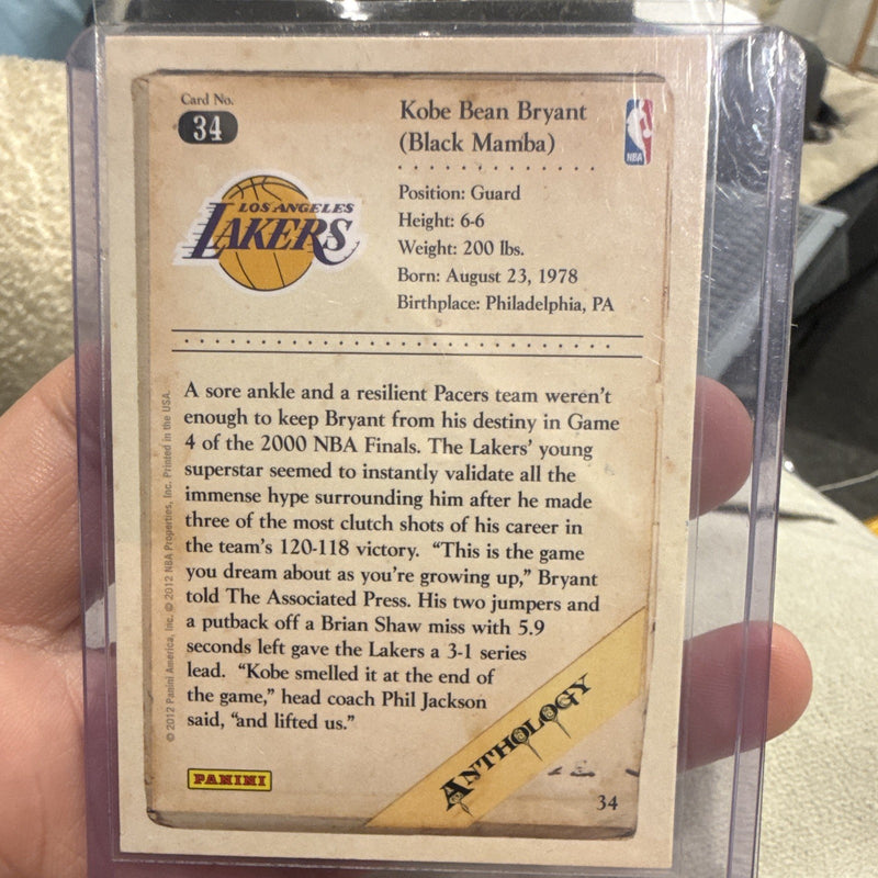 Panini 2012 Kobe Anthology Kobe Bean Bryant LA Lakers Base Card #341
