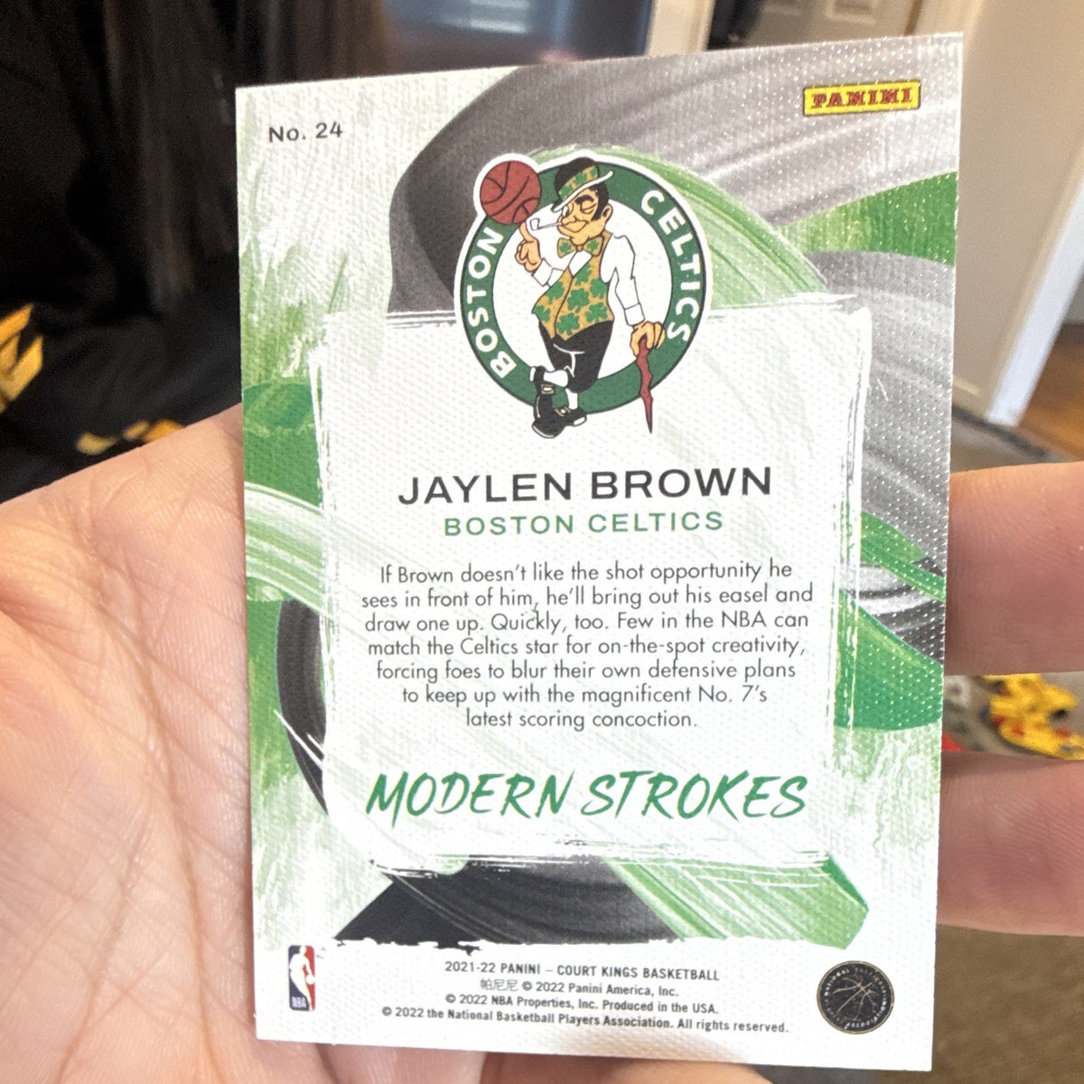 Panini 2021-22 Court Kings Jaylen Brown Celtics Modern Strokes Insert No. 241