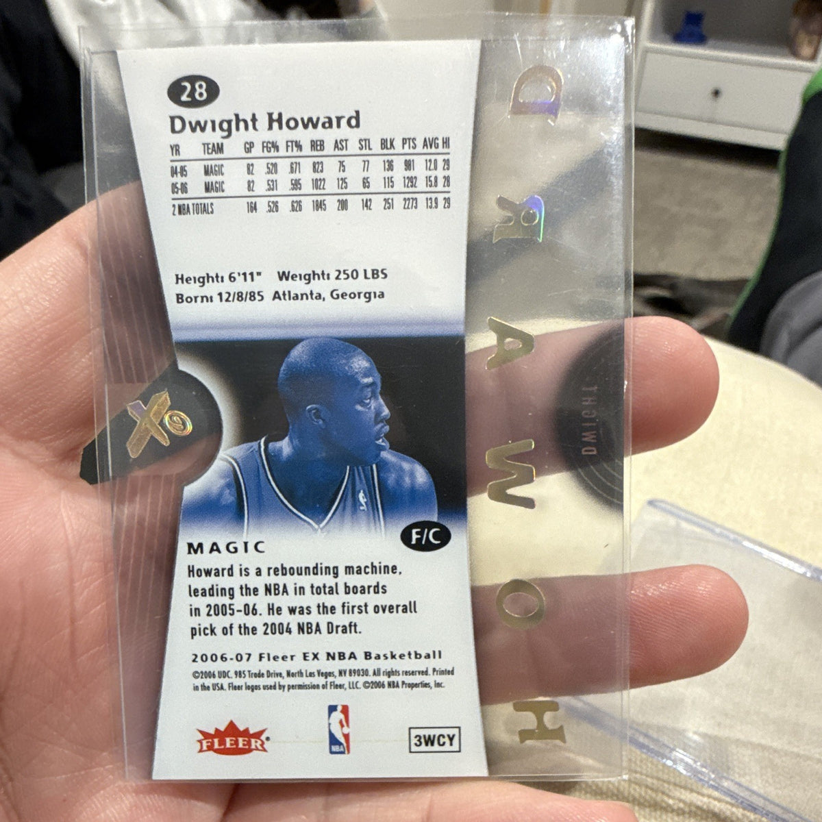 Fleer 2006 07 Fleer EX NBA EX Insert Dwight Howard Orlando Magic #281