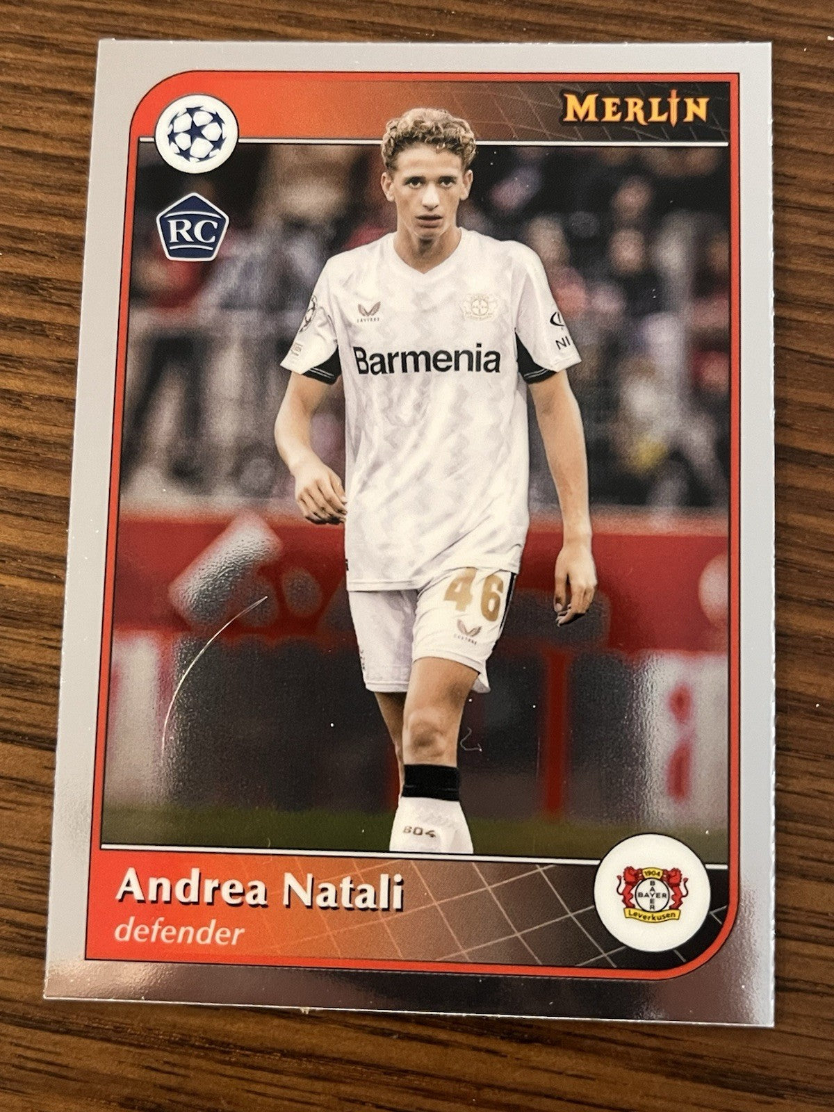 Andrea Natali Rookie Topps Merlin UEFA Champions League 1051