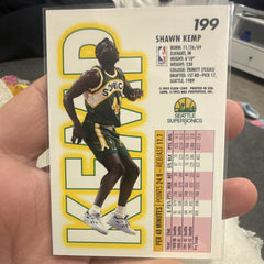 Fleer 1993 94 Shawn Kemp Base Set Seattle SuperSonics #199 NBA Card1