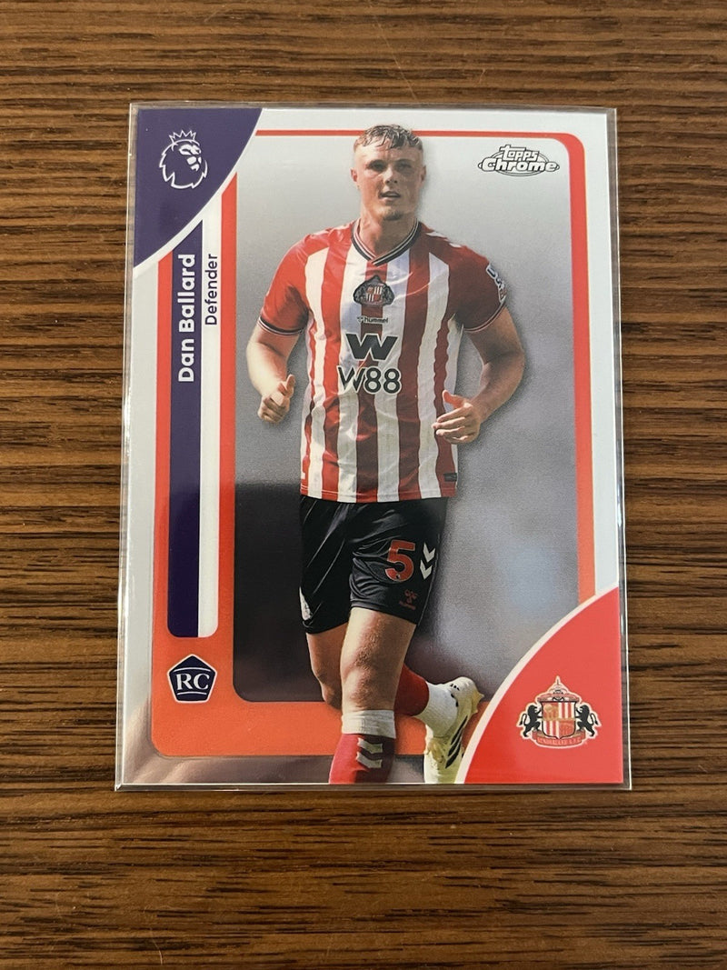 Dan Ballard RC Topps Chrome Premier League Sunderland Soccer Trading Card 1650