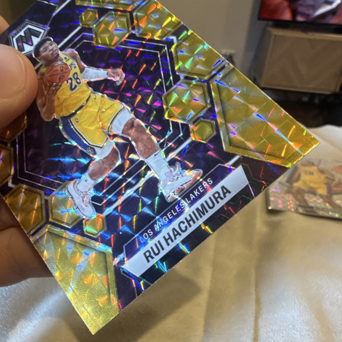 Panini 2022 23 Mosaic Basketball Rui Hachimura Parallel/Variety #139 Lakers3