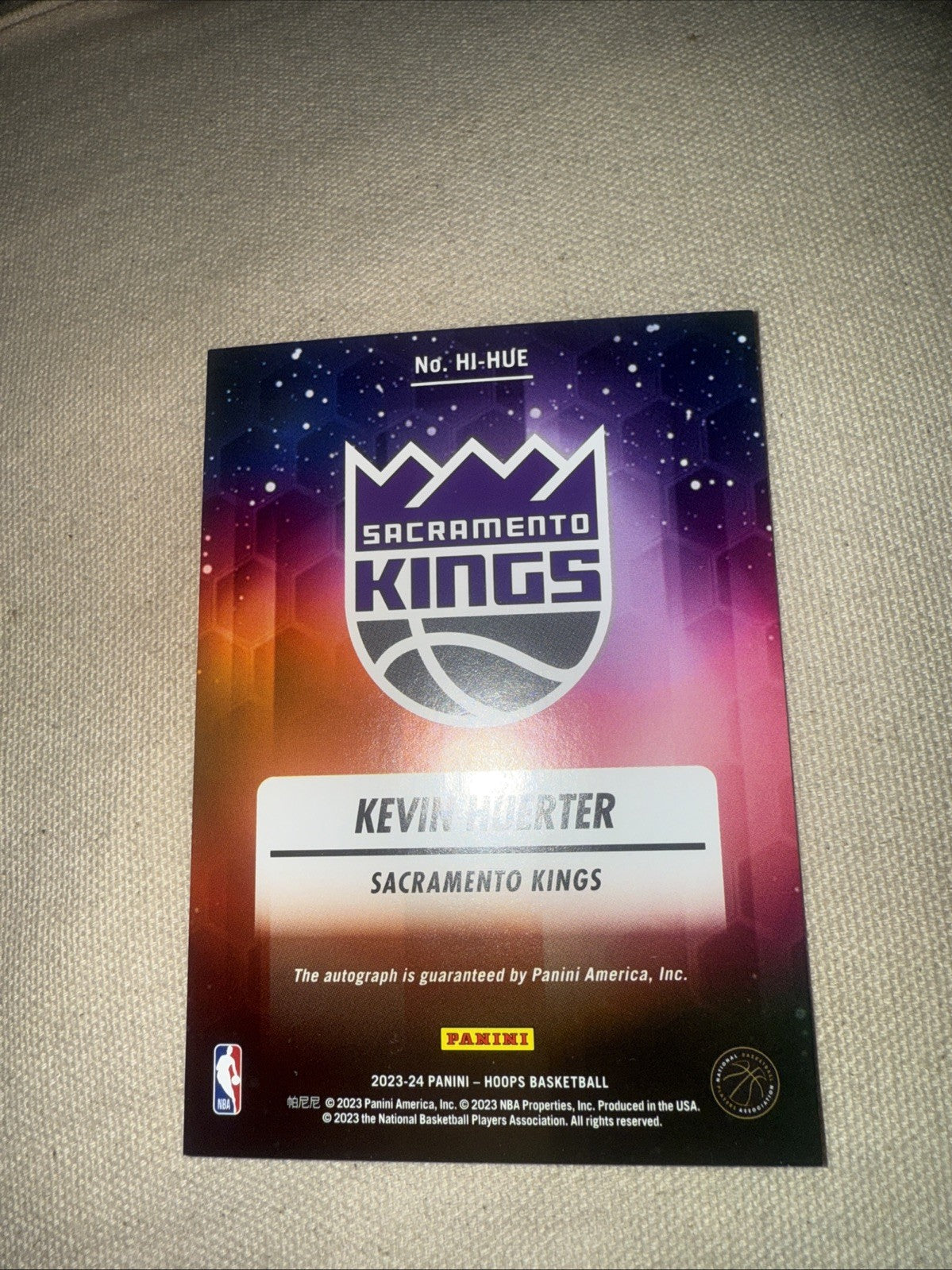 2023 24 Panini NBA Hoops Kevin Huerter Hoops Ink #HI HUE2