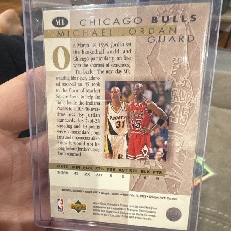 Upper Deck 1995 Collector's Choice Michael Jordan Insert M1 Chicago Bulls NBA1