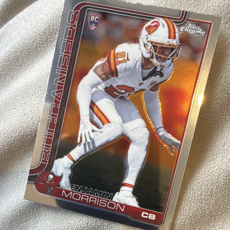 Benjamin Morrison Rookie Topps Chrome 2025 Tampa Bay Buccaneers 3553