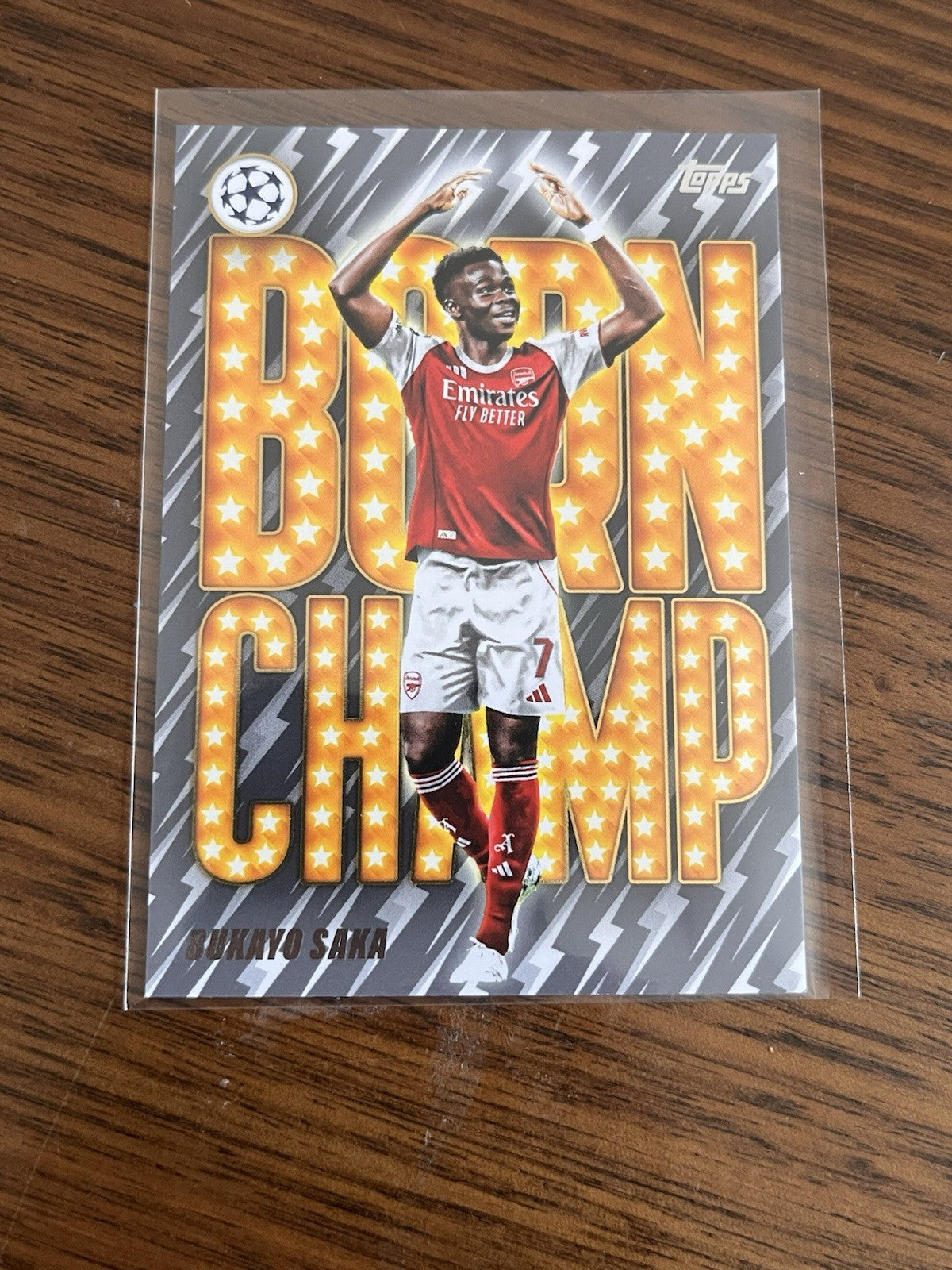 Topps Bukayo Saka Born Champ BC 1 Arsenal FC UEFA Champions League Insert1