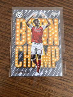 Topps Bukayo Saka Born Champ BC 1 Arsenal FC UEFA Champions League Insert1