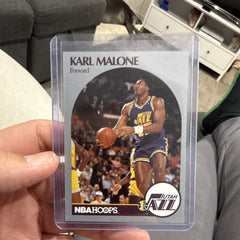 NBA Hoops Karl Malone Base Set 1990 #292 Utah Jazz Basketball Card0