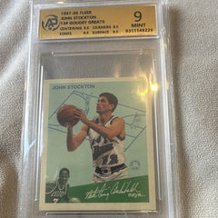 Fleer 1997-98 John Stockton Goudey Greats Insert #13 AiGrading 9 Mint0