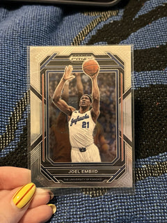 Panini 2023 Prizm Draft Picks Joel Embiid Base Kansas Jayhawks No. 52 NCAA0